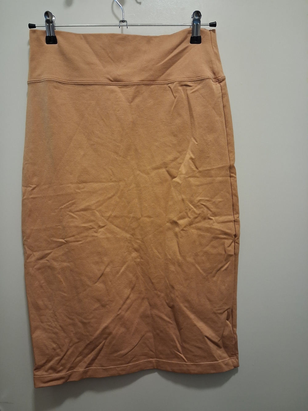 Soho Girls Camel Pencil Midi Skirt